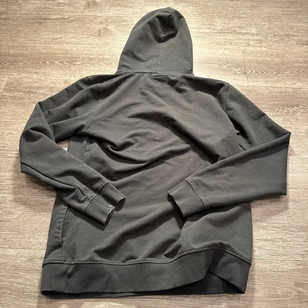 Cuts Hoodie Mens Large Black Cotton Classic Pullover Athleisure Minimal Lounge